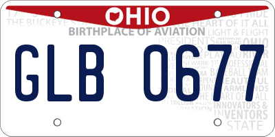 OH license plate GLB0677