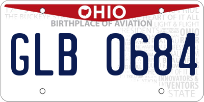 OH license plate GLB0684