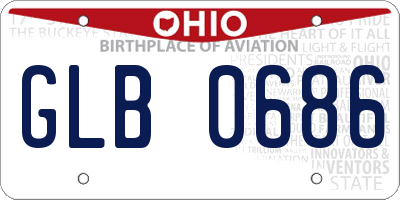OH license plate GLB0686