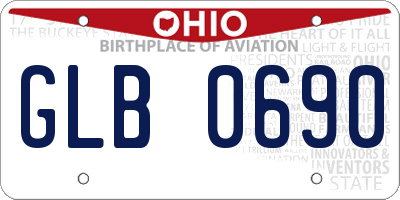 OH license plate GLB0690