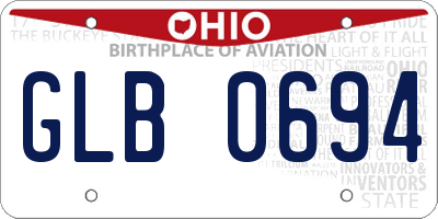 OH license plate GLB0694