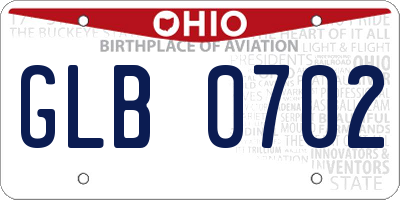 OH license plate GLB0702