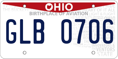 OH license plate GLB0706