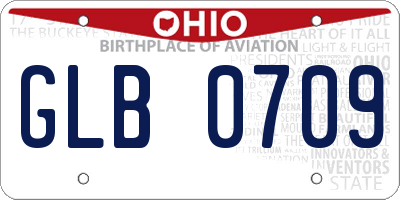 OH license plate GLB0709