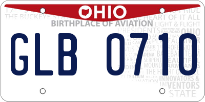 OH license plate GLB0710