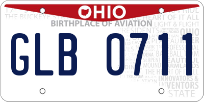 OH license plate GLB0711