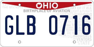 OH license plate GLB0716