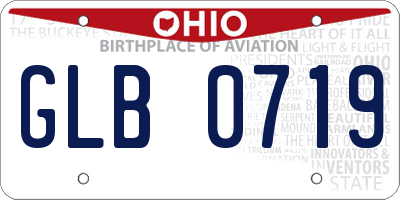 OH license plate GLB0719