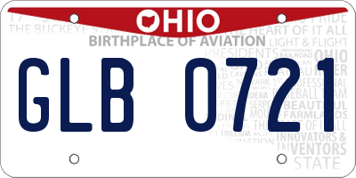 OH license plate GLB0721