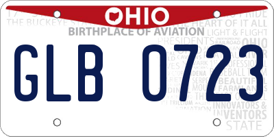 OH license plate GLB0723