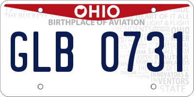 OH license plate GLB0731