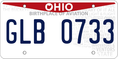OH license plate GLB0733