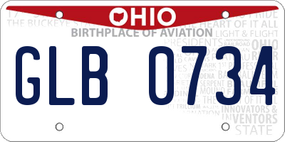 OH license plate GLB0734