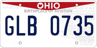 OH license plate GLB0735