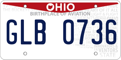 OH license plate GLB0736