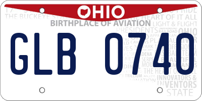 OH license plate GLB0740
