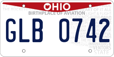 OH license plate GLB0742