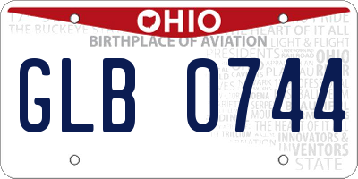 OH license plate GLB0744