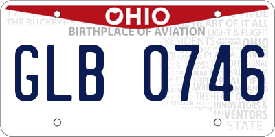 OH license plate GLB0746