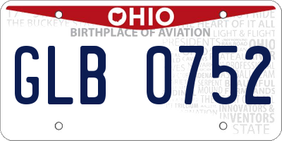 OH license plate GLB0752