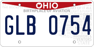 OH license plate GLB0754