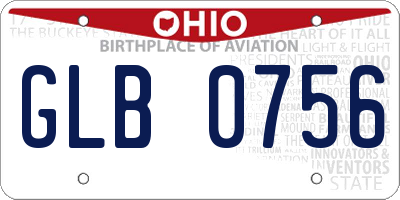OH license plate GLB0756