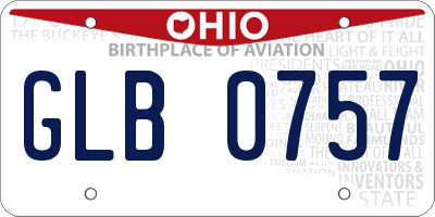 OH license plate GLB0757