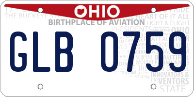 OH license plate GLB0759