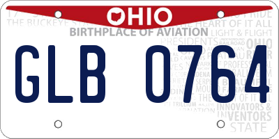 OH license plate GLB0764