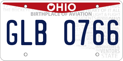 OH license plate GLB0766