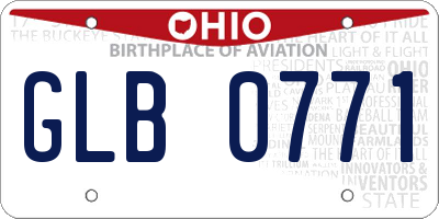 OH license plate GLB0771