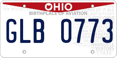 OH license plate GLB0773