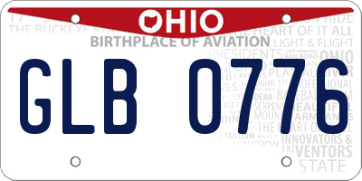 OH license plate GLB0776