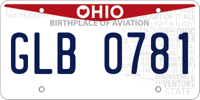 OH license plate GLB0781
