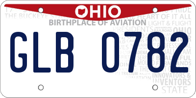 OH license plate GLB0782
