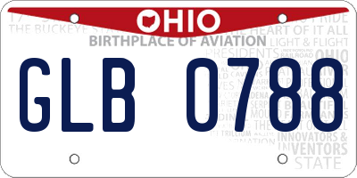 OH license plate GLB0788