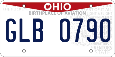 OH license plate GLB0790