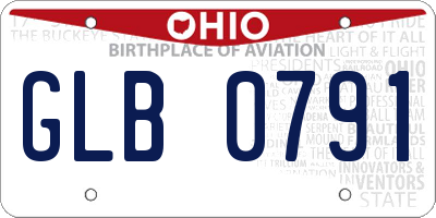 OH license plate GLB0791