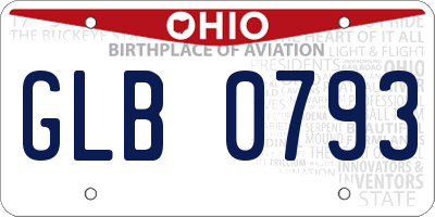 OH license plate GLB0793