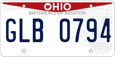OH license plate GLB0794