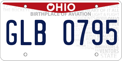 OH license plate GLB0795