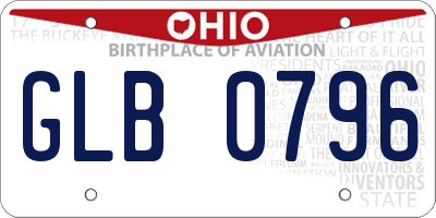 OH license plate GLB0796