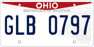 OH license plate GLB0797