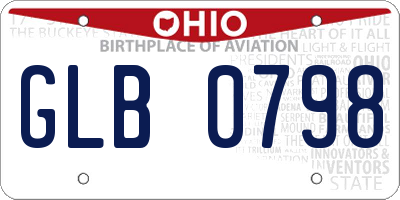 OH license plate GLB0798