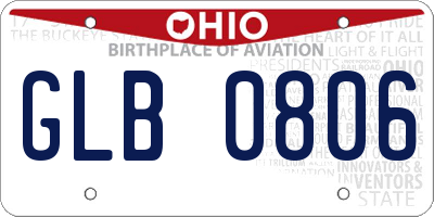 OH license plate GLB0806