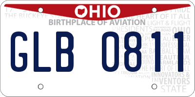 OH license plate GLB0811