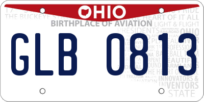 OH license plate GLB0813