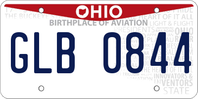 OH license plate GLB0844