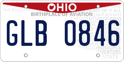OH license plate GLB0846