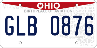 OH license plate GLB0876